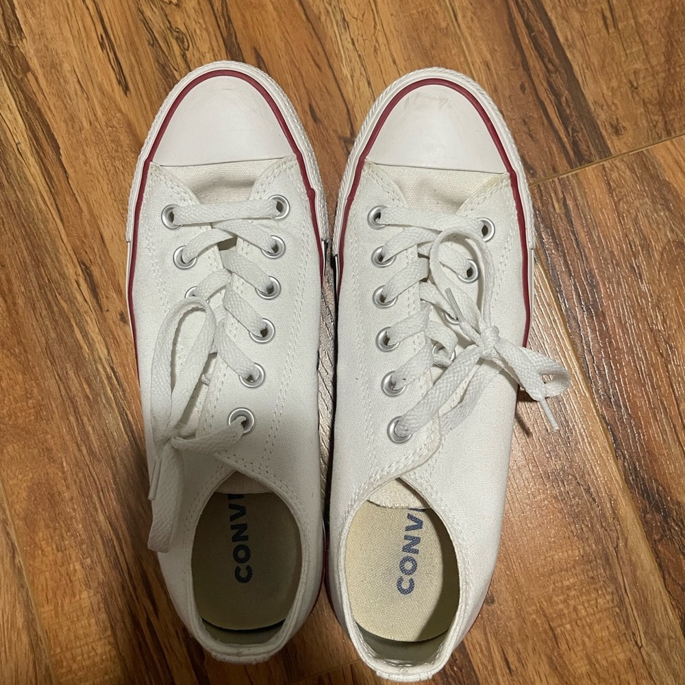 Converse White Canvas Sneakers